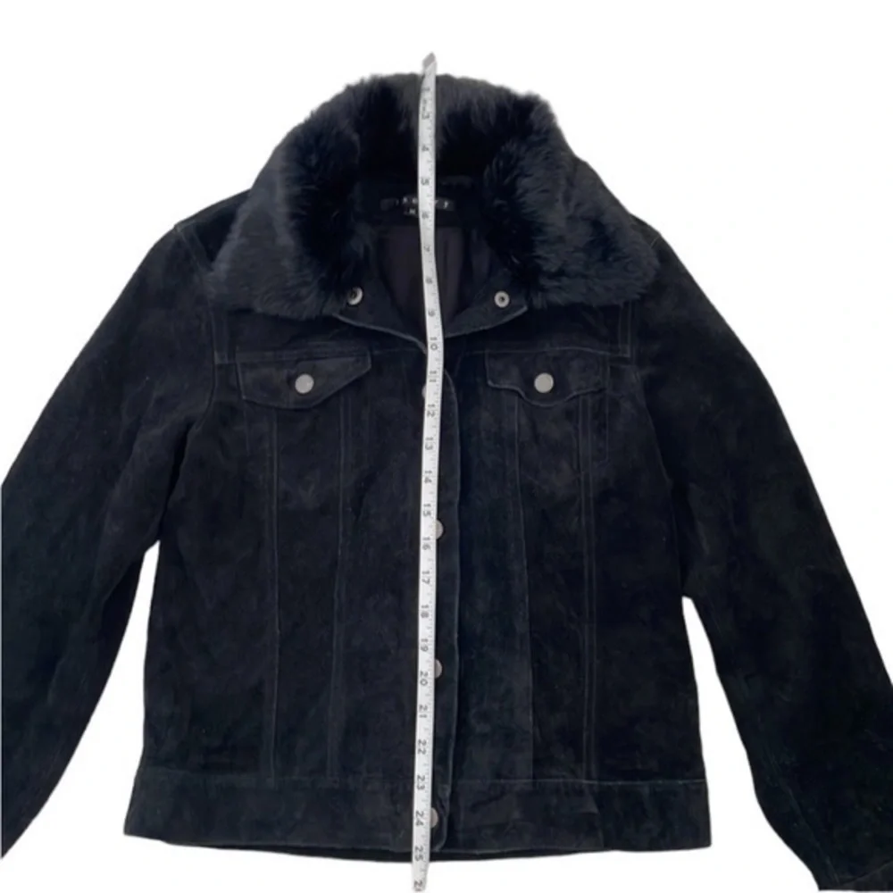 Theory Real Rabbit Fur Leather Jacket - Picture 6 of 13